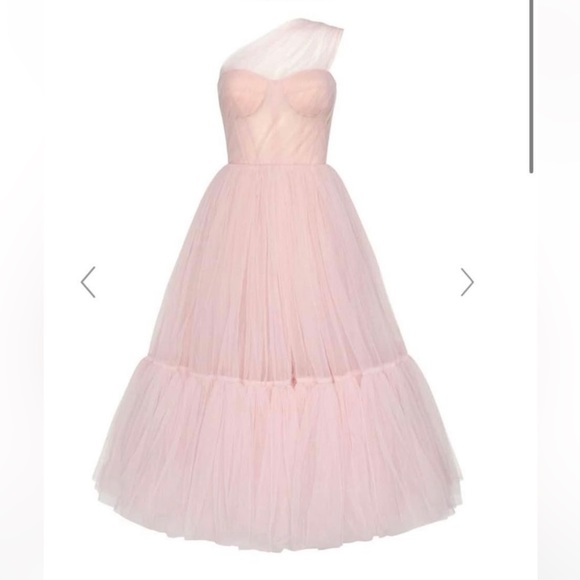 COPY - One-Shoulder Cocktail Tulle Dress- SMALL - Picture 3 of 6